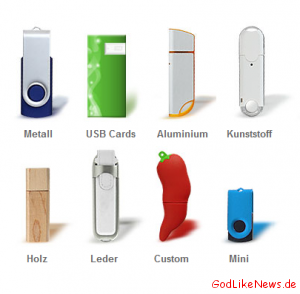 CEC - USB Sticks besondere Formen - Firmenlogo - Material - Farbe