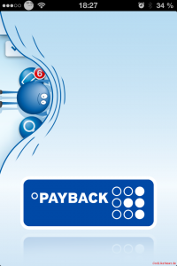 PAYBACK App Startscreen